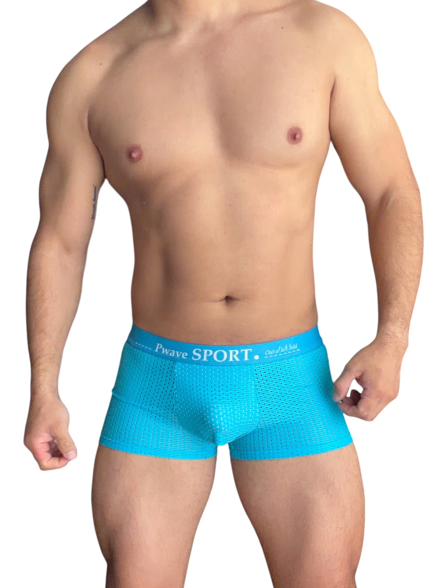 BOXER FIBRA DE BAMBÚ DEPORTIVO CELESTE