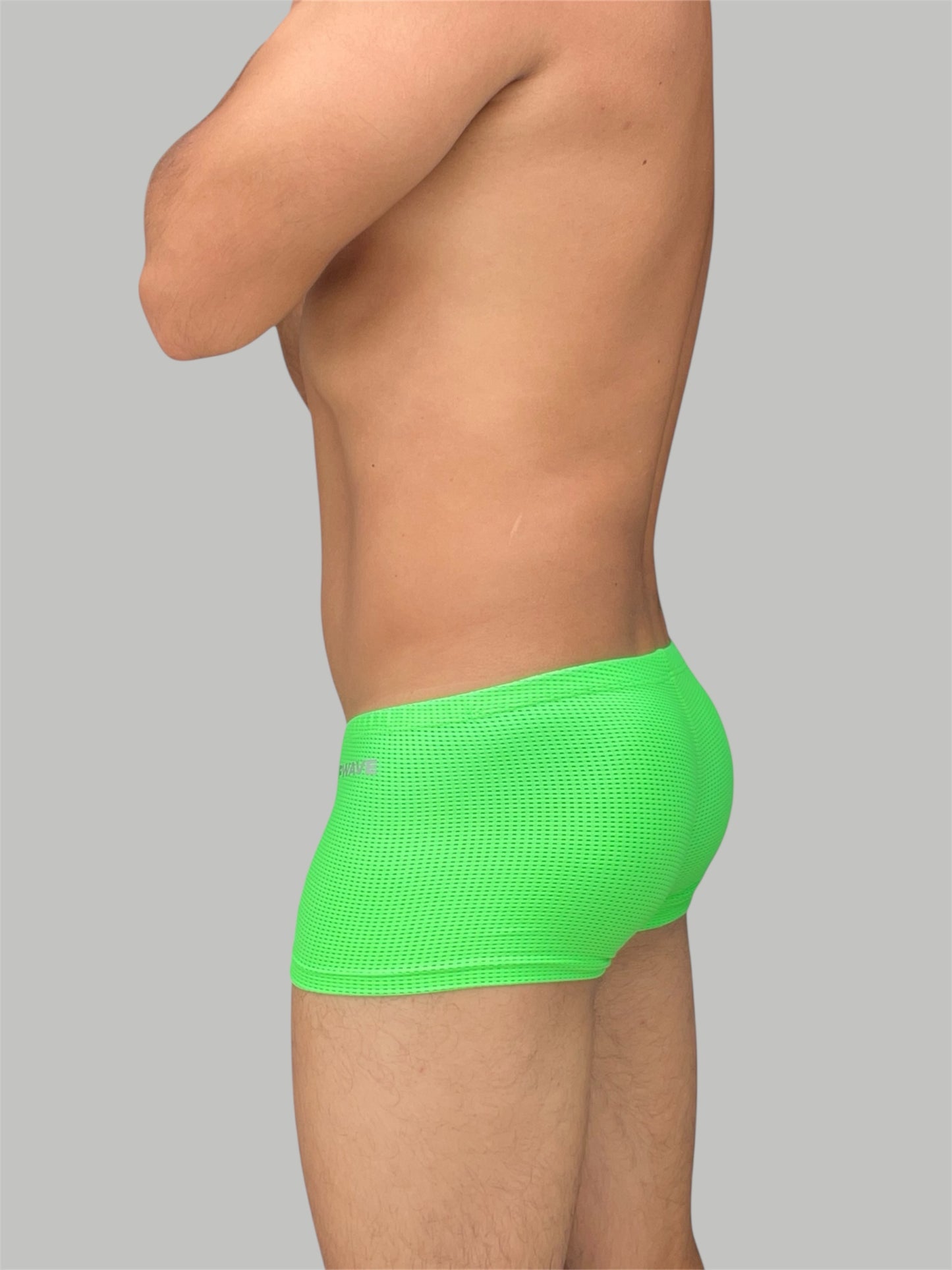 BOXER CORTO POLIAMIDA VERDE LIMON