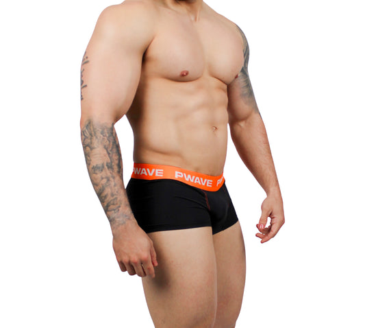 Microboxer Negro con Elastico Naranja