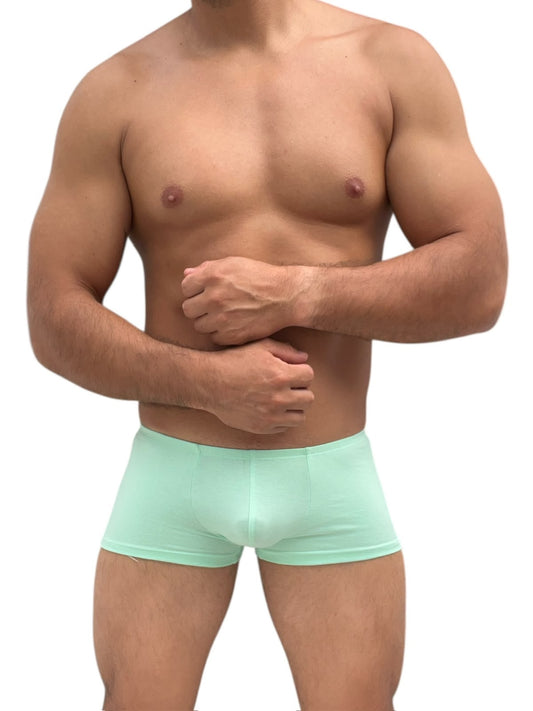 BOXER CORTO ALGODON VERDE AGUA