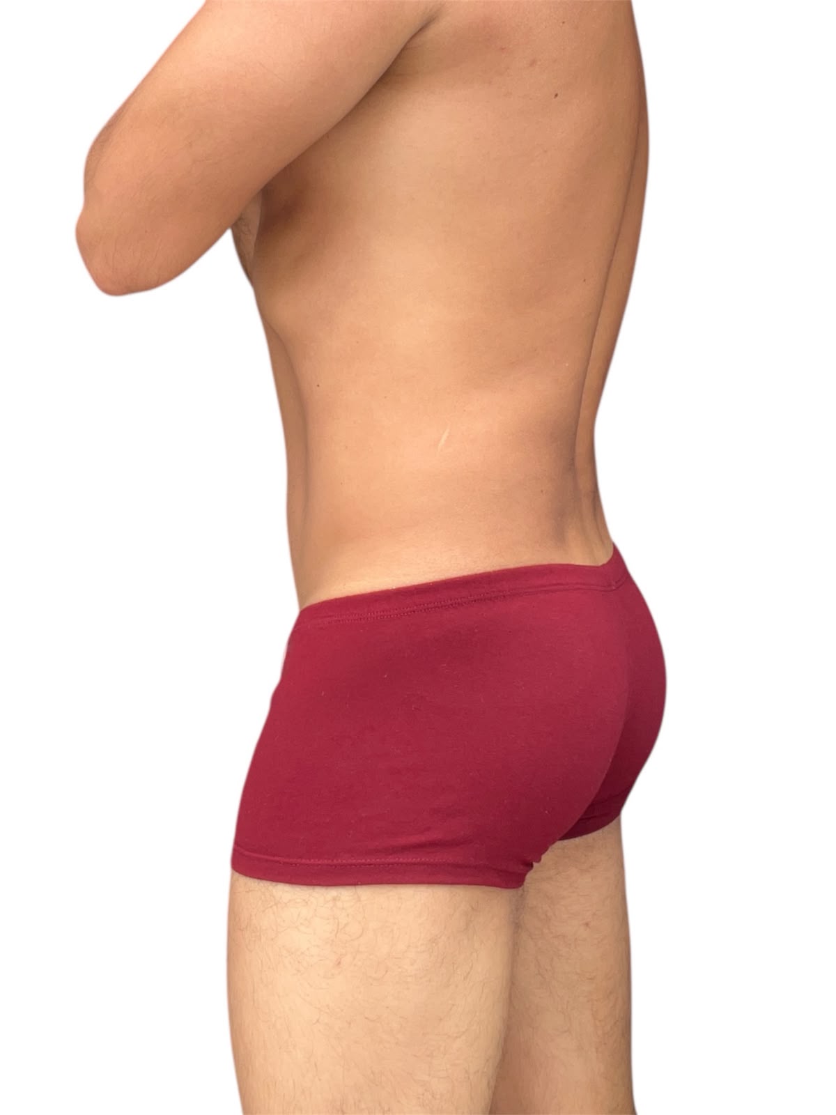 BOXER CORTO ALGODON VINO TINTO
