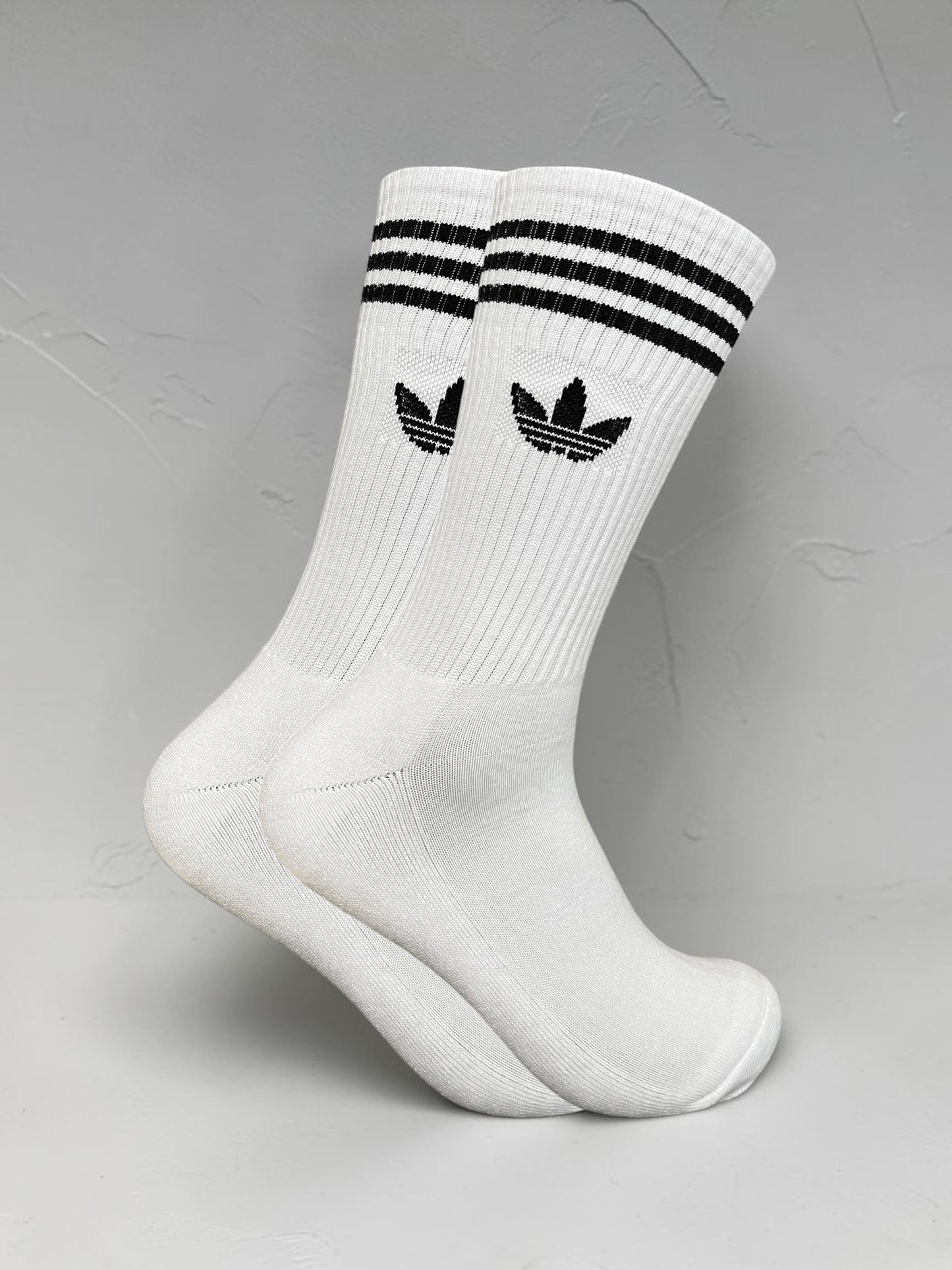 Medias Blancas Adidas logo