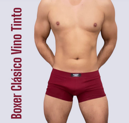 BOXER ALGODÓN VINO TINTO