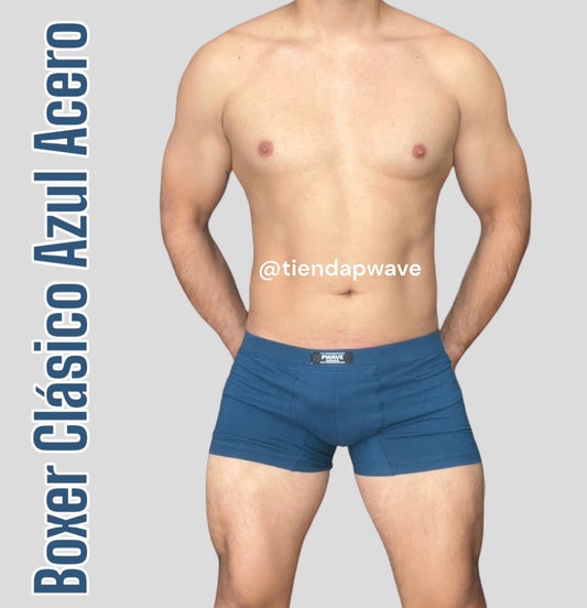 BOXER ALGODÓN AZUL ACERO